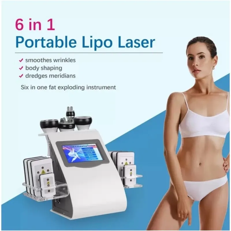 6 In1 Ultrasonic Cavitation Lipo Laser Liposuction Slimming