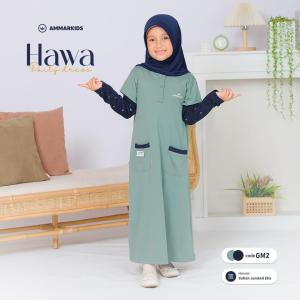 Baju Ngaji Lebaran Baju Gamis Kaos Anak Perempuan Cewe Kaos Lengan Panjang Tanggung Dress Muslim Terbaru Kekinian Tanggung Usia 3 4 5 6 7 8 9 10 11 12 by AmmarKids HAWA DAILY DRESS