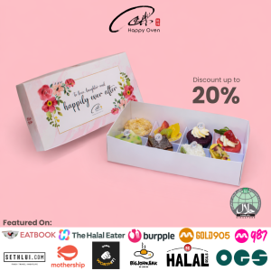 [HALAL CERTIFIED] Happy Oven Wedding Gift Box (Guo Da li 过大礼) - 10 Boxes of 8 Pcs Tarts Cakes Pastries w Nice Packaging! (Can Choose Delivery Date and Time!)