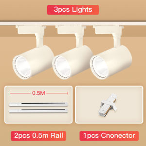CHENBEN Full Set Led Track Light (3 lights + 1 M Rail) Ceiling Spot Lights COB Track Lamp 12W 20W 30W 40W Aluminum Track Lighting Rail Spot Led For Kitchen Store