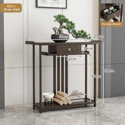 Console Table Classic Chinese Style Narrow Zen Hall Altar Living Table Entryway Accent Table with Drawer Meja Hiasan
