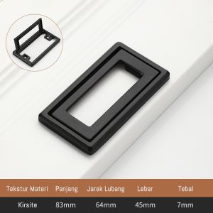 【AMOY】Handle Pintu Lemari Tarikan Laci Gagang Pintu Minimalis Mewah Hitam Emas Kompenen Alumunium