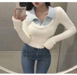 REALPIC(PS)BL220189 Atasan Two in One Kiyomi Good Quality/Kiyomi Two in One Fury Top