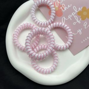 Cột tóc lò xo nhựa hồng kẹo ngọt ngào xinh xắn cho nữ CT42