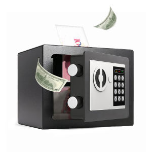 Electronic Box W/Digital Keypad & Keys Electronic Digital Safe Box for Coin Home Office Hotel Rooms
