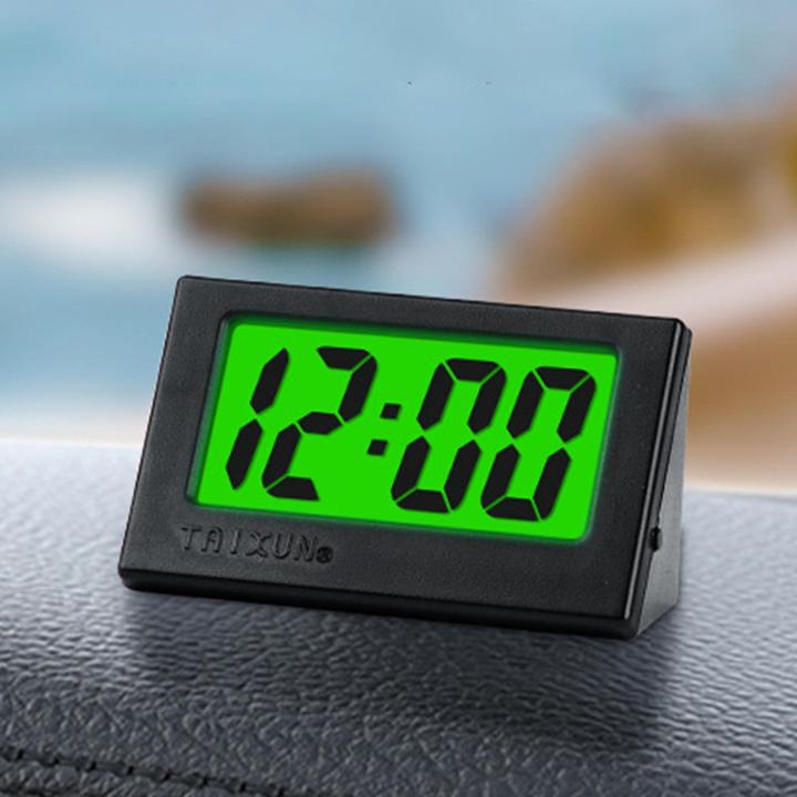 SunnE Mini Car Dashboard Digital Clock High Temperature