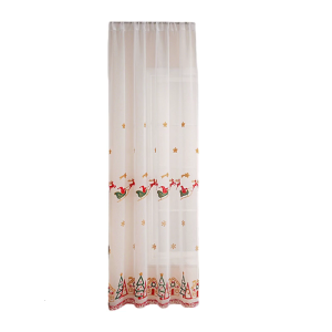 Festival Holiday Blackouts Curtains Christmas Tree Designs Polyester Easy Caring Sturdy Home Decoration