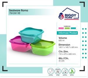 Lunch Box / Tempat Makan Anti Tumpa / Kotak Serbaguna / Multipurpose Box 600ml BPA Free