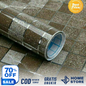 BISA COD-Wallpaper Dinding 45cm x 5m Dapur Dan Kamar Mandi Size Stiker Dapur Bahan Aluminium Foil