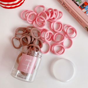 50Pcs High Elastic Rubber Ponytail Tie Hair Rope Candy Color Rubber Band Women Fashion Accessories