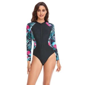 [Anil]Womens Rushguard Surfing  Suit  Long sleeved  Diving  Snorkeling suit Beach Swimwear(Fit S-XXL)
