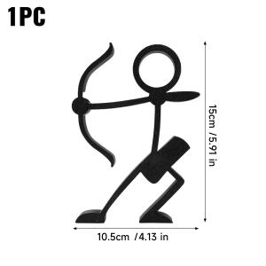 1/4Pcs Pen Container Desk Ornament 3D Printed Stick Figure Pencil Holder Pen Stand Stationery Table Sculpture Gift