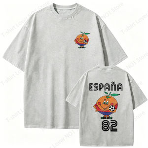 New T-shirt Espana 82 Spain Mascot 1982 Soccer Football Print T-shirt Women Men Loose Short Sleeve Naranjito T Shirt