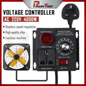 Variable Voltage Speed Motor 4000W AC 220V Variable Voltage Controller Motor Dimmer Stepless Speed Switch