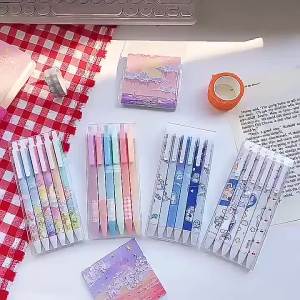 Mumystation 6Pcs Pulpen Mekanik Gel Motif Lucu /Bolpen Gel Karakter Pen Gel Mekanik