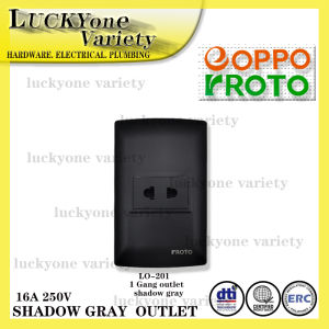 rROTO SHADOW GRAY OUTLET 16A 250V (LO-201-203)
