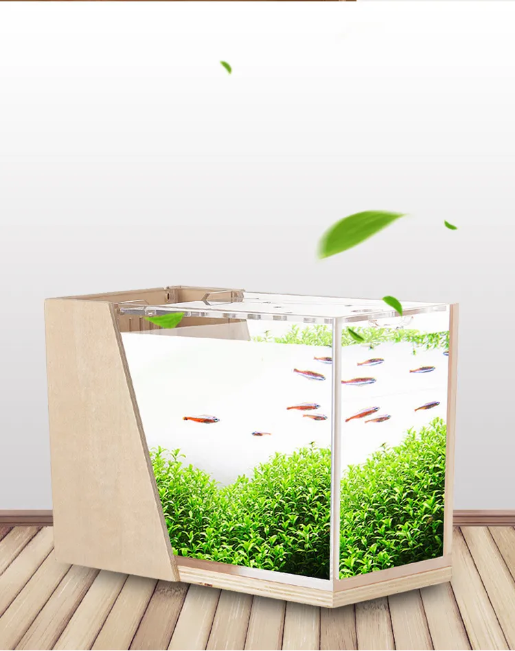 Office Desktop Mini Fish Tank Aquarium Water-Free Side Filter