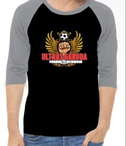 KAOS RAGLAN PRIA WARNA ULTRAS GARUDA DTF\ KAOS RAGLAN PRIA LENGAN 3\4 ATASAN PRIA / KAOS MURAH / KAOS DISTRO / KAOS SIMPLE / T-SHIRT PRIA