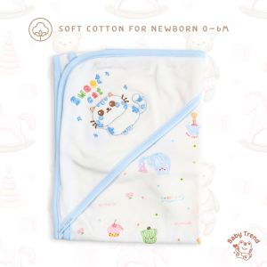 Babytrend ผ้าห่อตัวเด็กแรกเกิด ขนาด 27 x 27 นิ้ว ผ้าคอตตอนนุ่มๆ ลายน่ารัก ( 1 ผืน )