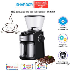 Máy xay hạt cà phê cao cấp Shardor CG836B công suất 150W tích hợp 25 chế độ xay hạt cà phê - Hàng chính hãng bảo hành 12 tháng