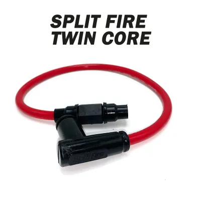 E&M Split Fire Twin Core Sparkplug Cap Motorcycle 8.8mm Universal Made in USA Yamaha Honda Suzuki