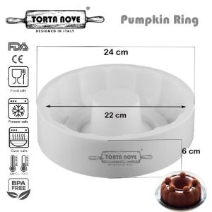 Cetakan kue silikon PUMPKIN RING Loyang Tulban 24 cm TORTA NOVE mousse cake entremet puding
