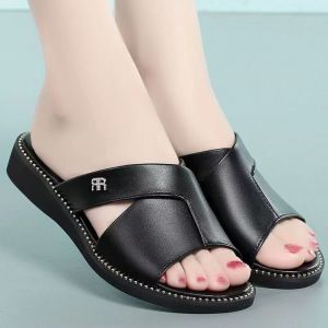 [Free Shipping] Comfortable WomenS Slippers New Summer Styles Versatile Platform Sandals With Thick Soles WomenS Wedge-Heeled Outdoor Sandals Wholesale