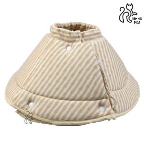 Vòng cổ chống liếm mềm mại có thể điều chỉnh độ sâu vành bằng nút bấm - Vòng chống liếm cho thú cưng - Tiệm Mèo Moa