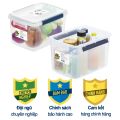 Thùng đựng thực phẩm - Thùng nhựa đựng thực phẩm - Thùng nhựa đựng thực phẩm to - Thùng Đựng Thực Phẩm Hokkaido 10L-18L-30L các loại đồ khô để tủ lạnh Chính Hãng Inochi. 