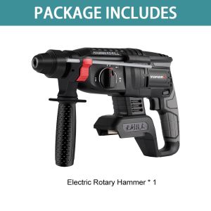 (free gift)388Vf Cordless Brushless Impact Hammer Rotary Electric Impact Dril Hammer Drill Heavy Duty 6500rpm Handheld Multifunction Rotary Rechargeable Power Tool For Makita 18V Battery