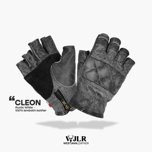 WJ Leather - Sarung Tangan Motor Kulit Asli Cleon Rusty White
