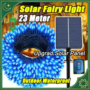 22M Outdoor Solar LED Light 200LED Light Strip Garden Lights Waterproof Fairy Lights For Holiday Ramadan Hari Raya Decoration Lights Solar LED String Lights Outdoor Waterproof Garland Wedding Party Decoration