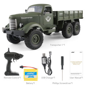 ST【Fast delivery】【In stock】JJRC Q60 1/16 2.4G 6WD Off-Road Military Truck Crawler RC Car