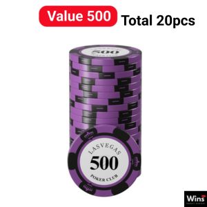 [20pcs/set] Poker Chips Dealer Playing Texas Set Poker Card 德州扑克筹码