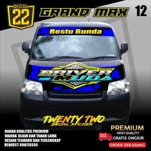 decal stiker kabin depan grand max pick up kode 12 TWENTY TWO
