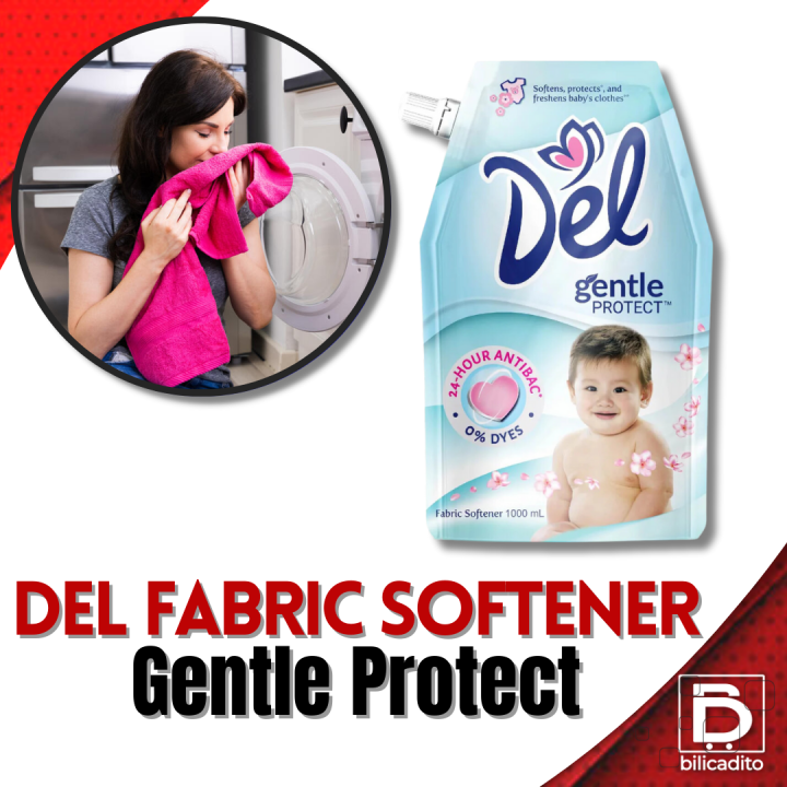Del Gentle Protect Fabric Softener Refill 1L - Hypoallergenic, Baby ...