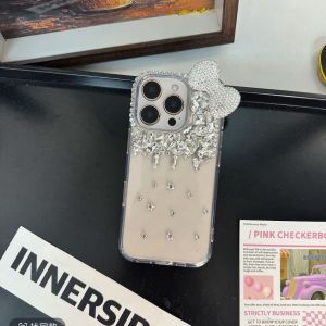 Phone Case For Realme C71 C75x C75 C63 C67 C65 C55 C51 C53 C35 Note 70 60x 60 50 Rhinestone Bow Soft Shockproof Back Cover