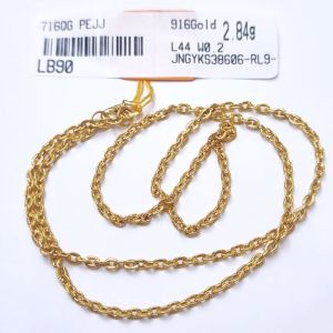 JIN JING RANTAI LEHER DESIGN PO LO EMAS 916 TULEN 2g-6g