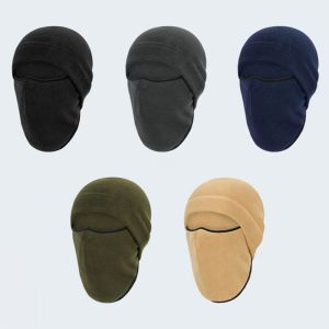 SUN ME สีทึบทึบ หมวกไหมพรมขนแกะ กันลม ระบายอากาศได้ระบายอากาศ หมวกขี่จักรยานไต่เขา นุ่มนุ่มๆ ตัวป้องกันหู แบบเต็มหน้า ฤดูใบไม้ร่วง/ฤดูหนาว