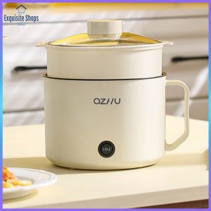 220V 1.8L Electric Multi-Function Cooker Small Fryer Pot for Noodles Eggs and Steaks Compact Easy to Use Kitchen Gadget