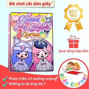 Đồ chơi giấy ngồi nhà búp bê bằng giấy kuromi và Melody Toca Life World quiet book