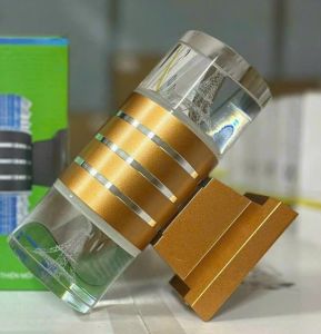 (FREESHIP) Đèn tường trụ ngoài trời 2 đầu 3 chế độ ánh sáng vàng xanh tím vỏ hợp kim nhôm sơn tĩnh điện siêu bền - Bảo hành 2 năm