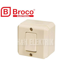 Saklar Engkel / Tunggal OB / Outbow Broco SNI - Pemasangan di Luar Tembok