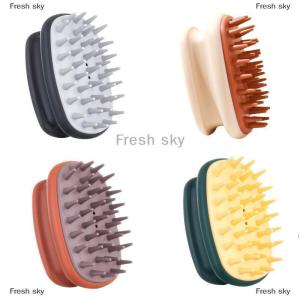 [COD] Fresh sky Silicone Shampoo Head Scalp Massage Brush Silicone Body Brush Hair Washing Comb Bath Shower Brush Massage Brush Hair Brush