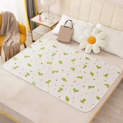 TONYOOG Cute Cartoon Baby Urine Mat Waterproof Breathable Baby Sleeping Underpads Soft Cloth Menstruation Pad Baby