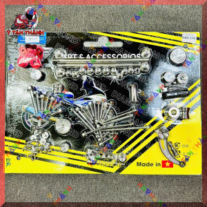 Bộ ốc inox sọc thái full xe cho Dream thái 100 MS11