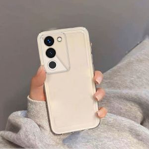 เคสสำหรับ VIVO V27 5G VIVO V27E VIVO Y100 VIVO V29E VIVO V29 5G เคสศัพท์ เคสนิ่ม ซิลิโคนกันกระแทก ปกใส ดีไซน์ใหม่สวยงาม สุนัขน่ารักพร้อมที่วางกระจก TKXGDQZJ01