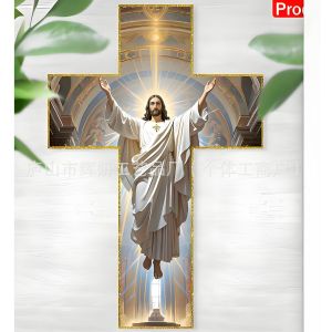 【Good News Is Coming】Cross Wall Art Christian Home Decor Wall Decoration Acrylic Wall Hanging Sign For Living Room Inspirational Gift