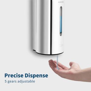 AIKE Automatic Liquid Soap Dispenser Stainless Steel Wall Mounted Kitchen Dish Soap Dispenser Waterproof Bathroom Liquid Soap Dispenser For Hand Washing