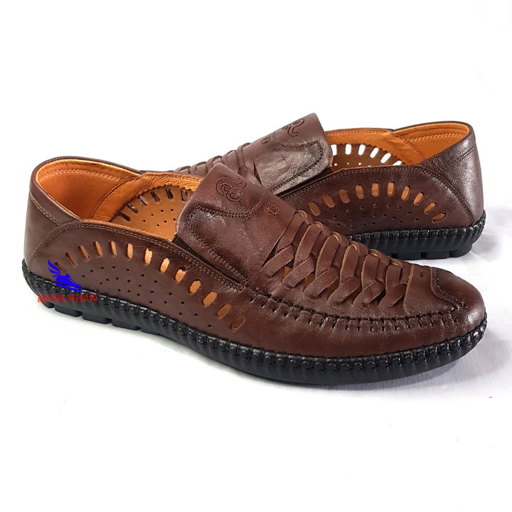 Giày lười giày mọi nam Slip on da bò cao cấp thời trang hàng hiệu giá ...